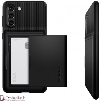 Spigen Slim Armor Cs dėklas - juodas (Samsung S21 Plus)
